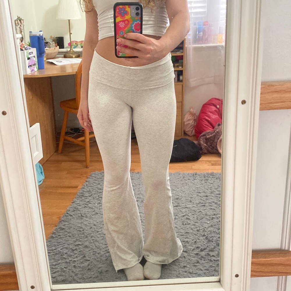Edikted fold-over gray leggings